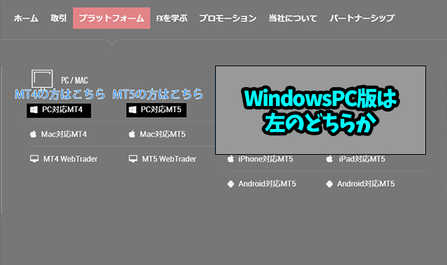 Windows版MT4